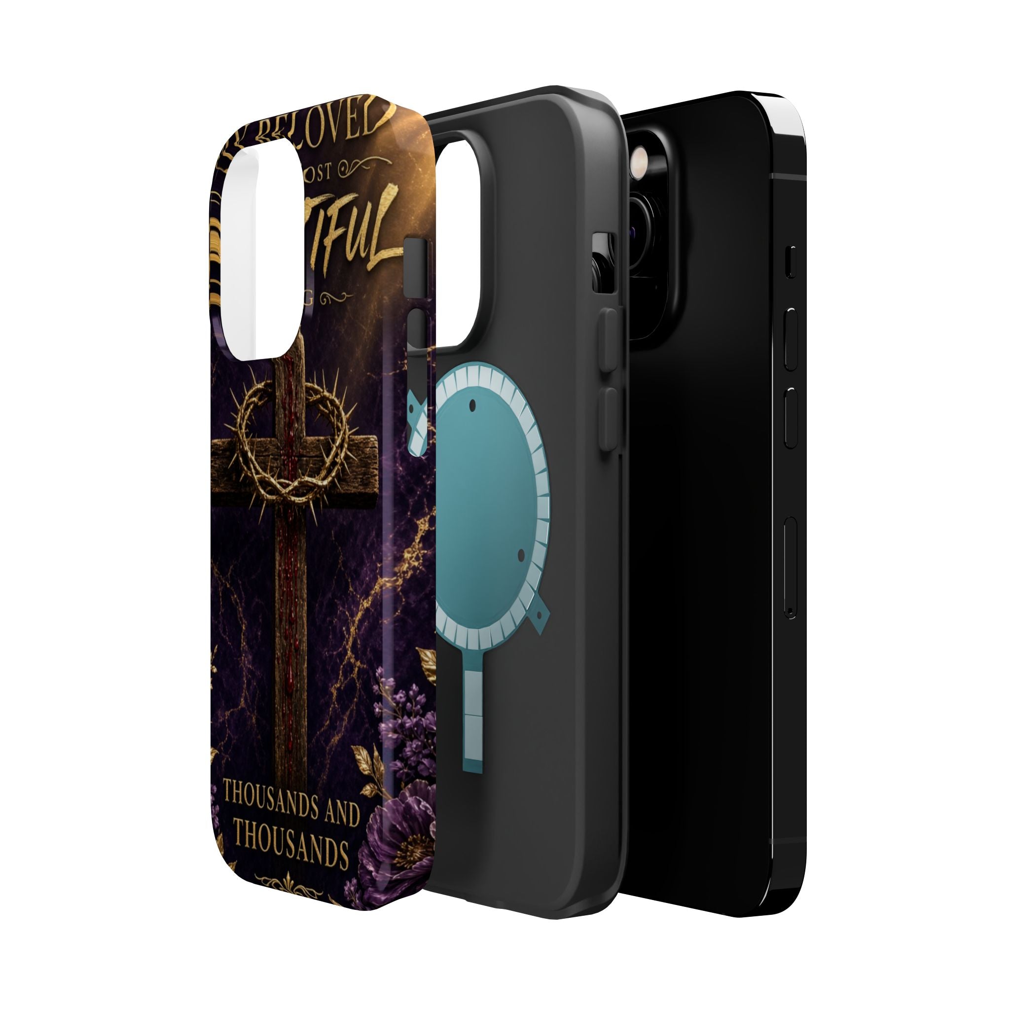 Christian Cross Magnetic Impact-Resistant Phone Case — "Beloved Most Beautiful" Scripture Design