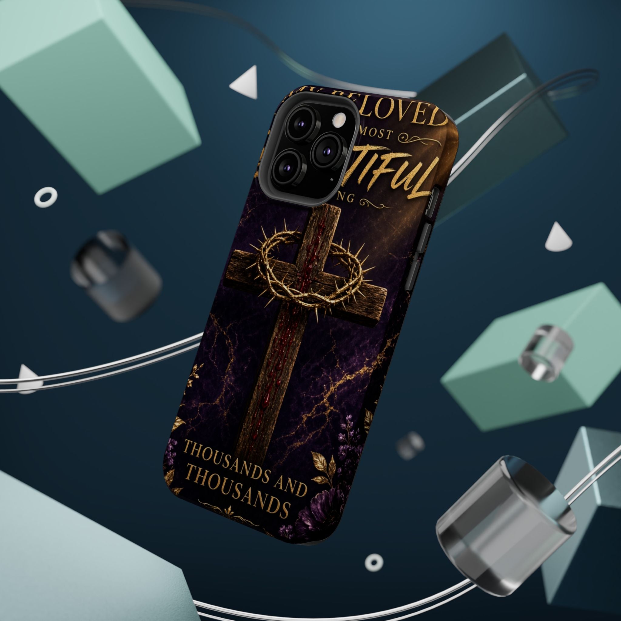 Christian Cross Magnetic Impact-Resistant Phone Case — "Beloved Most Beautiful" Scripture Design