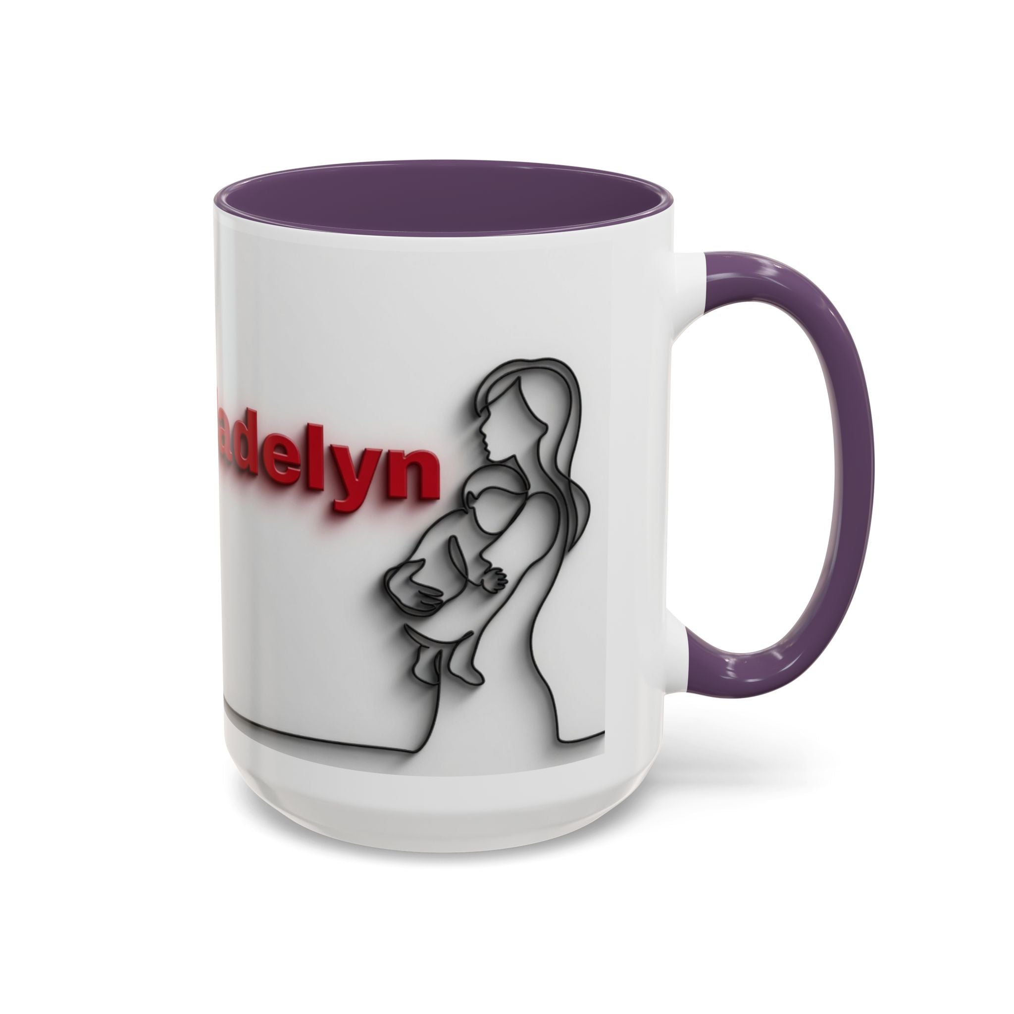 Custom Accent Coffee Mug - Perfect Gift for Moms, Personalized Mug, Valentines Day Gift, Unique Coffee Cup, Mother's Day