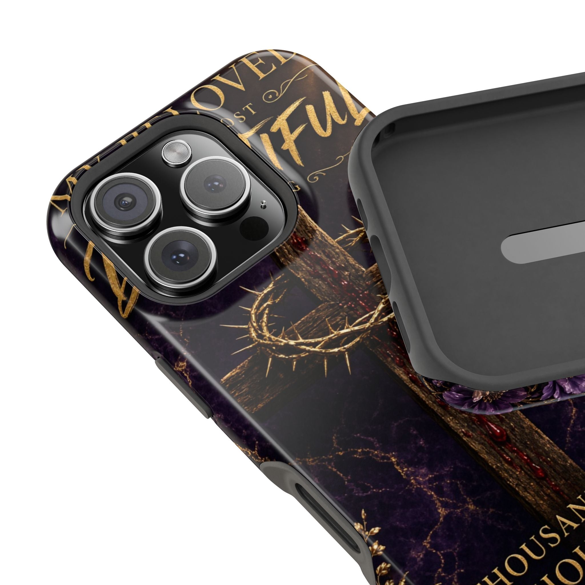 Christian Cross Magnetic Impact-Resistant Phone Case — "Beloved Most Beautiful" Scripture Design