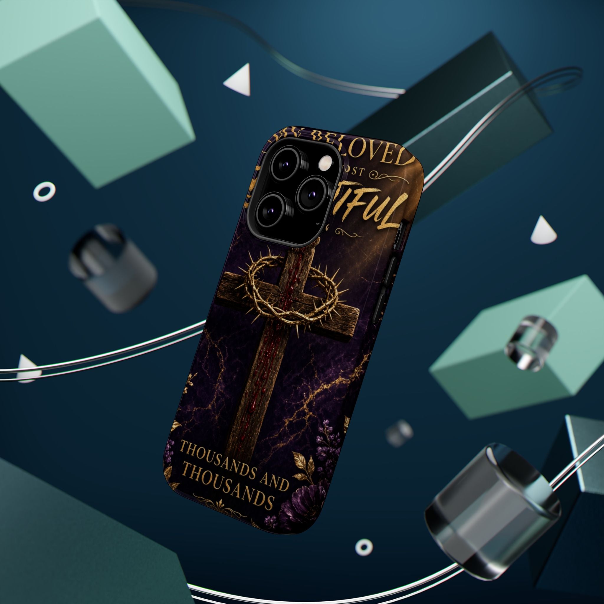 Christian Cross Magnetic Impact-Resistant Phone Case — "Beloved Most Beautiful" Scripture Design