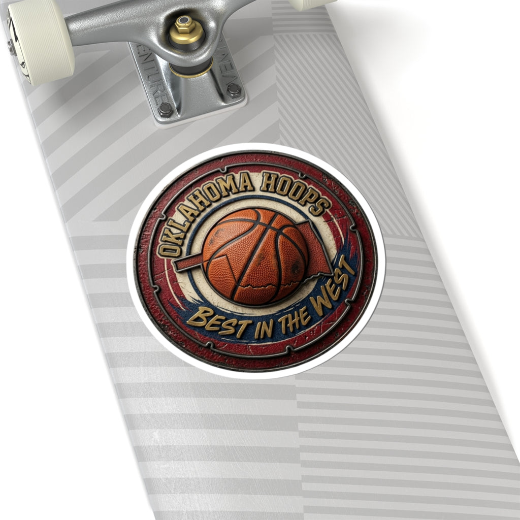 Oklahoma Hoops Kiss-Cut Sticker | Best in the West, vintage collegiate basketball