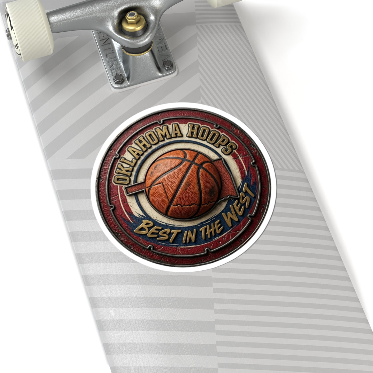 Oklahoma Hoops Kiss-Cut Sticker | Best in the West, vintage collegiate basketball