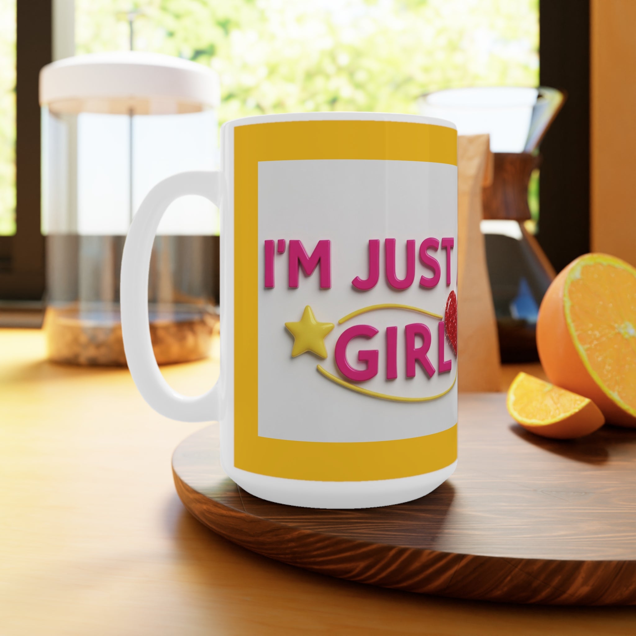 I'm Just a Girl Mug | Retro Glam Woman Illustration