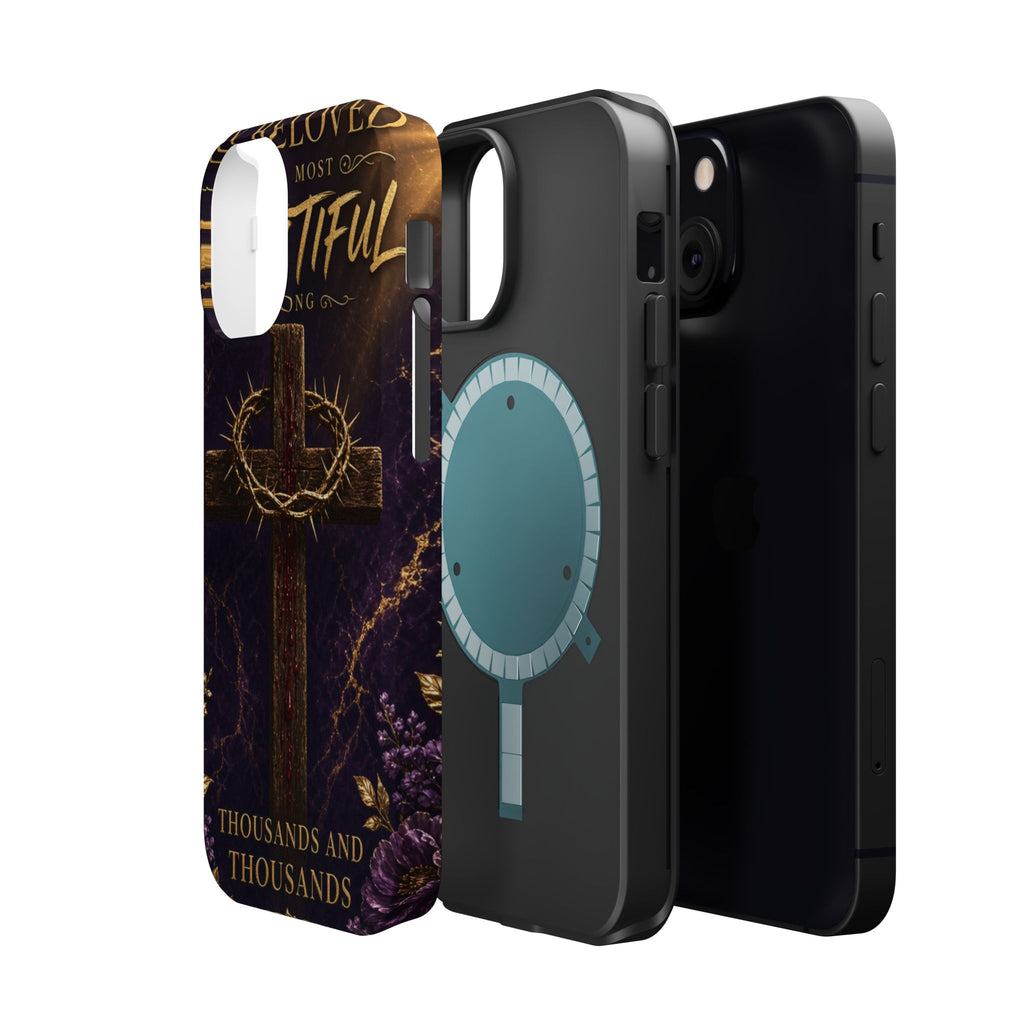 Christian Cross Magnetic Impact-Resistant Phone Case — "Beloved Most Beautiful" Scripture Design