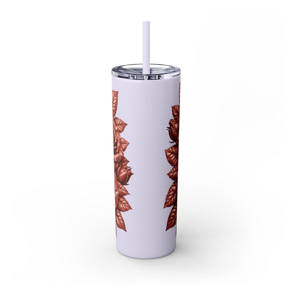 Skinny Tumbler — Monochrome Rose Garden 20oz Straw Tumbler