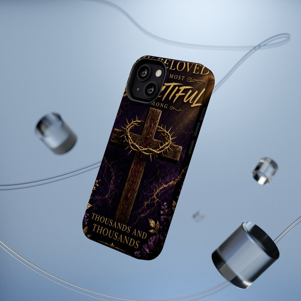 Christian Cross Magnetic Impact-Resistant Phone Case — "Beloved Most Beautiful" Scripture Design