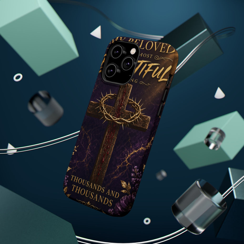 Christian Cross Magnetic Impact-Resistant Phone Case — "Beloved Most Beautiful" Scripture Design