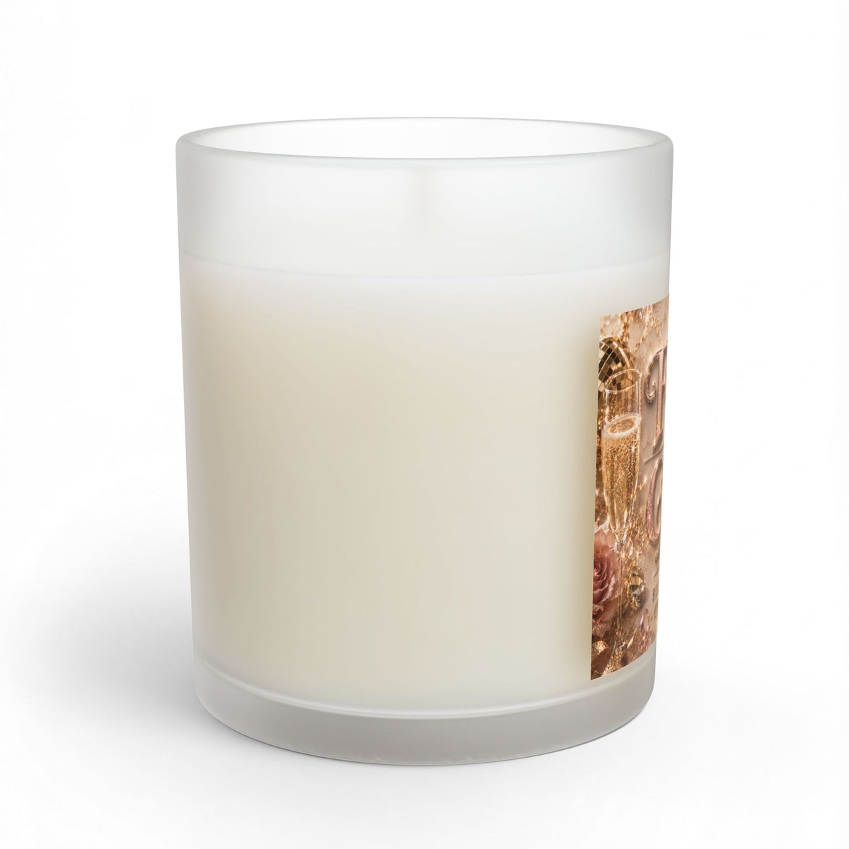 Glass Candle — "Fizz and Glitz" Decorative Scented Candle (11 oz)