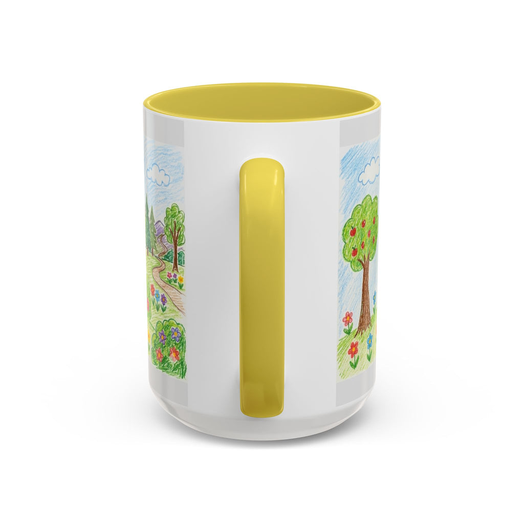 Crayon Family Home Drawing Mug | Colorful Ceramic Coffee Cup