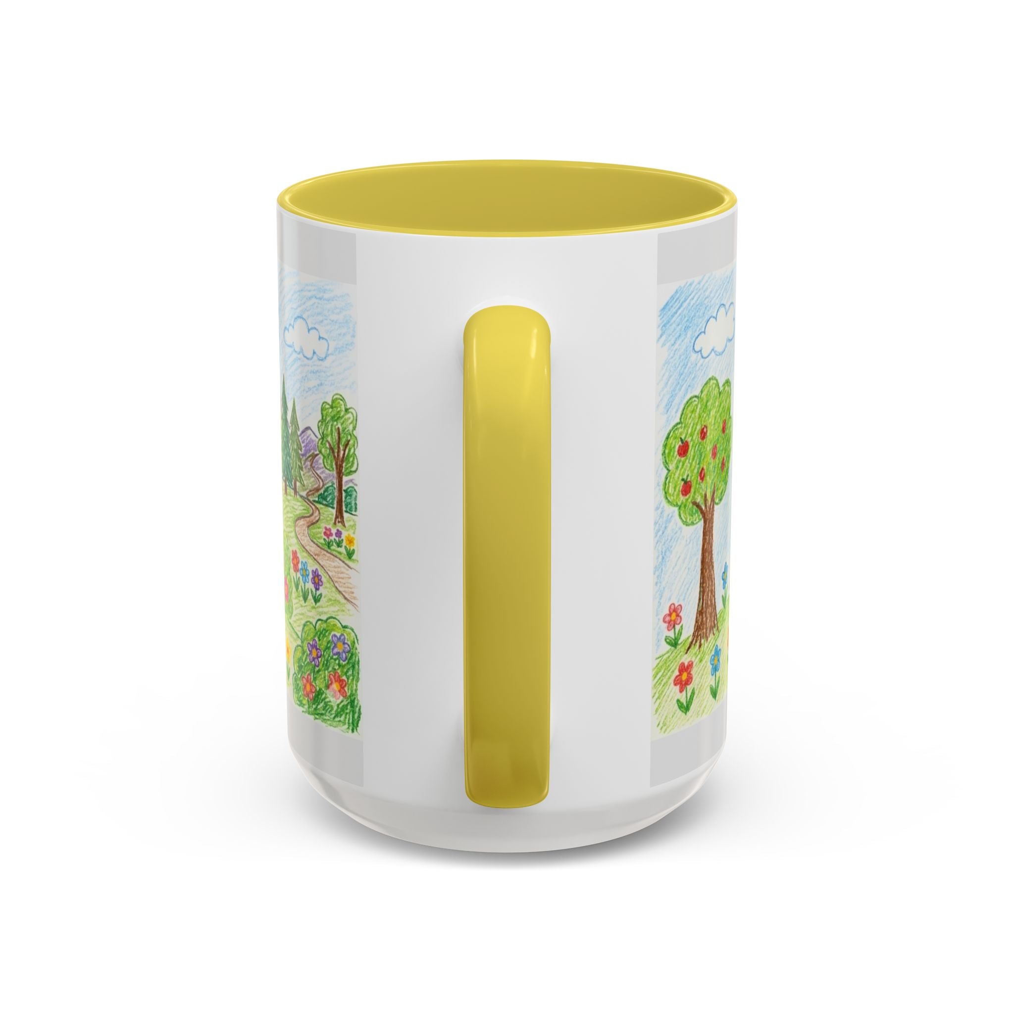 Crayon Family Home Drawing Mug | Colorful Ceramic Coffee Cup