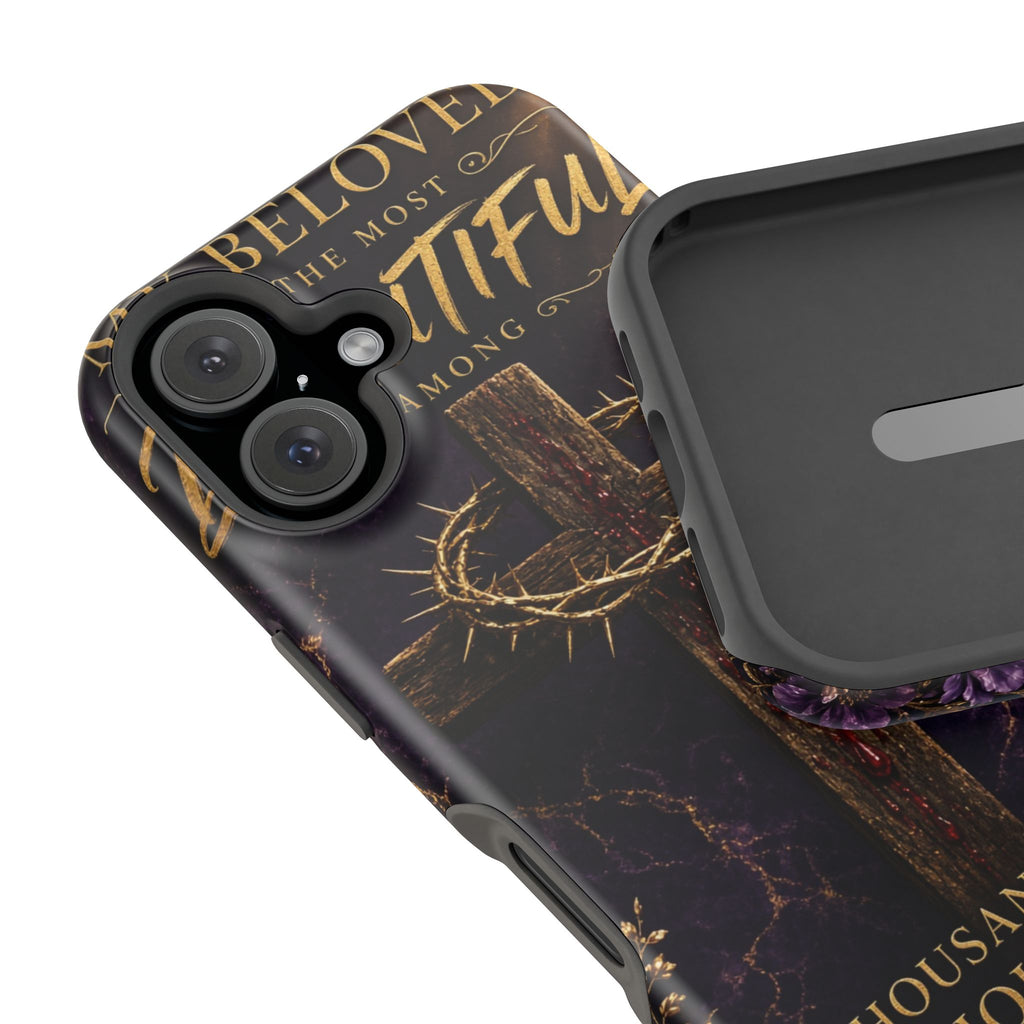 Christian Cross Magnetic Impact-Resistant Phone Case — "Beloved Most Beautiful" Scripture Design