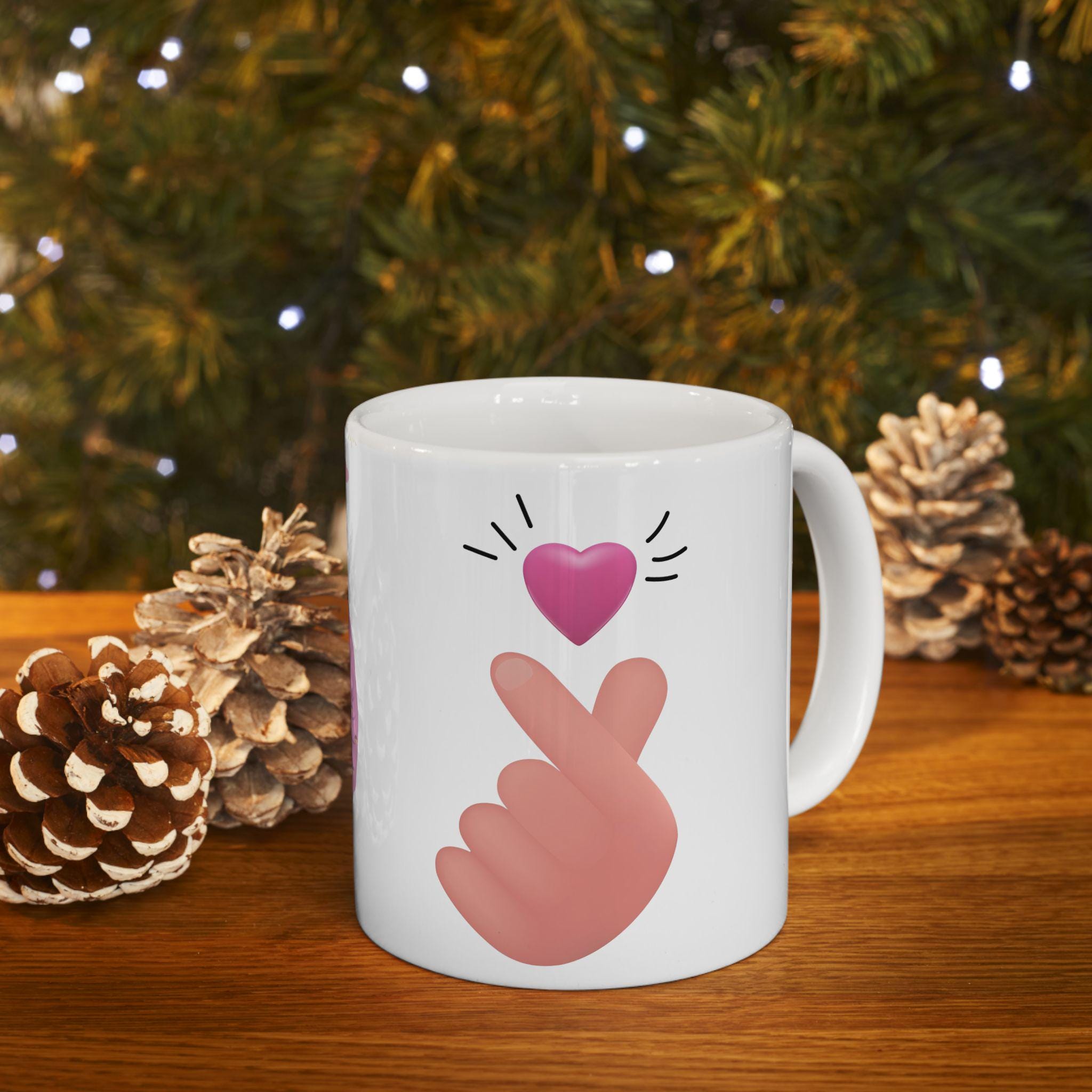 K-Pop Love Ceramic Mug, Cute Coffee Cup for Fans, Gifts for Birthdays, Holidays, Valentine's Day, 11oz, 15oz