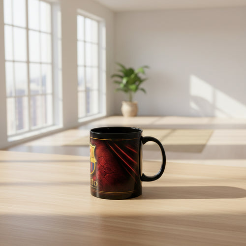 FCB Crest with Name Luisito Mug | Black Ceramic Coffee Cup