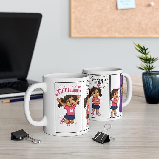 ¿Dónde Está Mi Tía? Tiiiiiaaaa — Funny Spanish Aunt Gift Mug