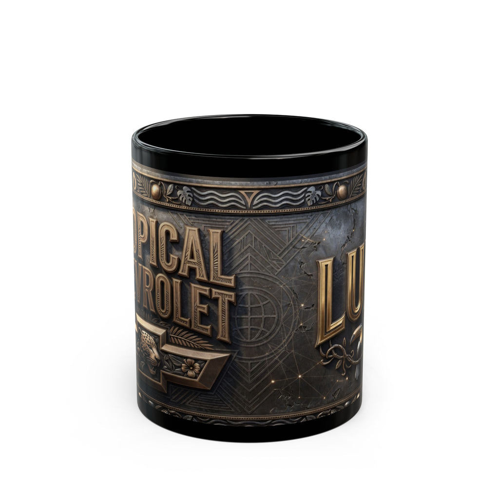 Luis nameplate vintage brass plaque Mug | Personalized Black Coffee Mug