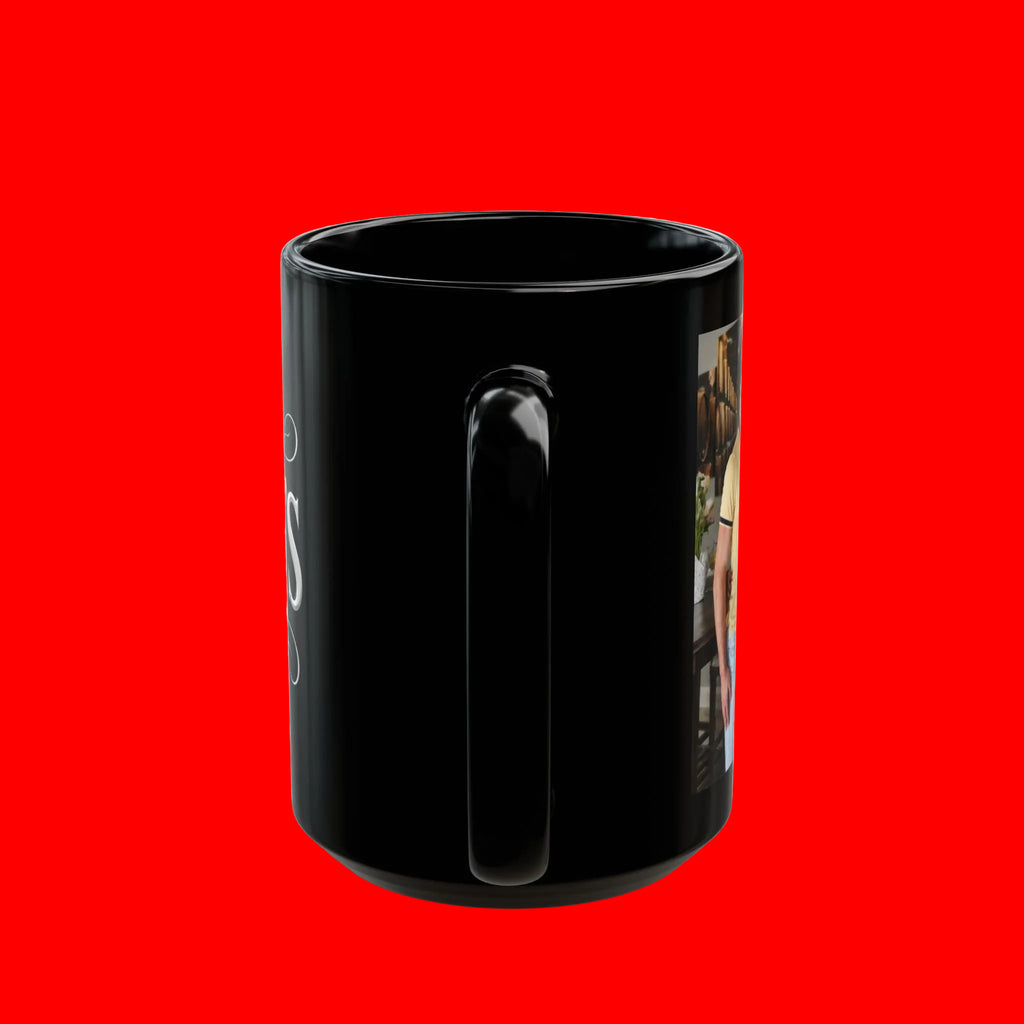 Happy Father’s Day Photo Mug — Personalized Black Coffee Cup (11oz, 15oz)