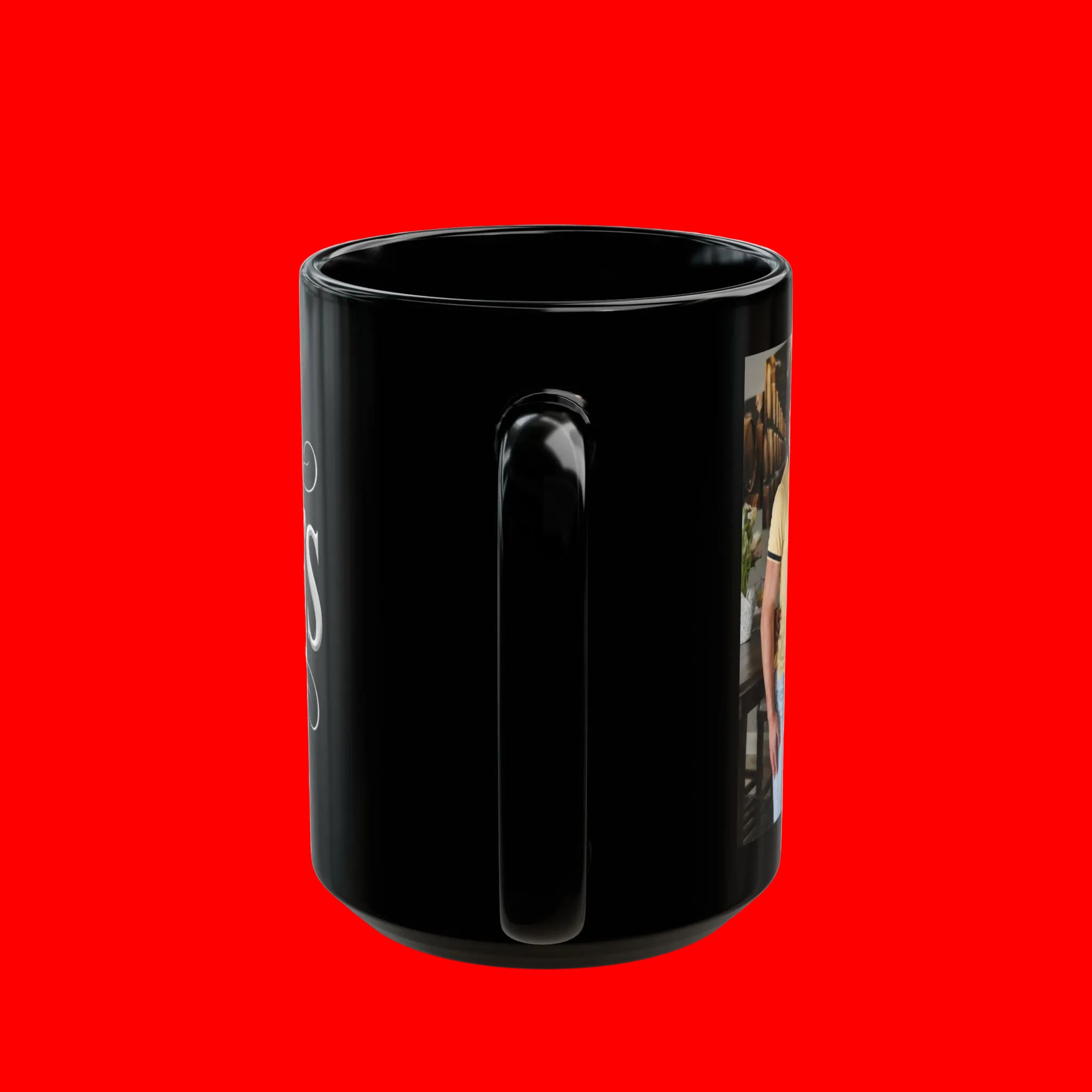 Happy Father’s Day Photo Mug — Personalized Black Coffee Cup (11oz, 15oz)