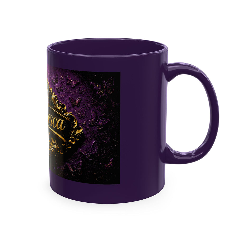Personalized  Ceramic Mug — Royal Gold Crown Design