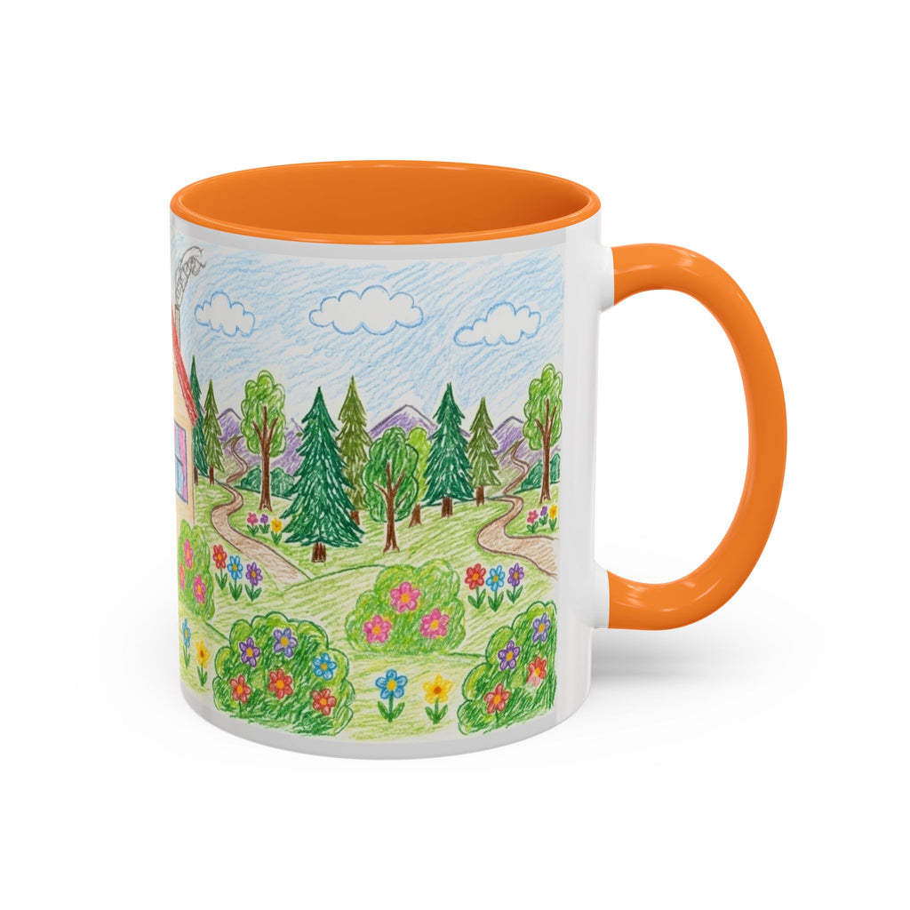 Crayon Family Home Drawing Mug | Colorful Ceramic Coffee Cup