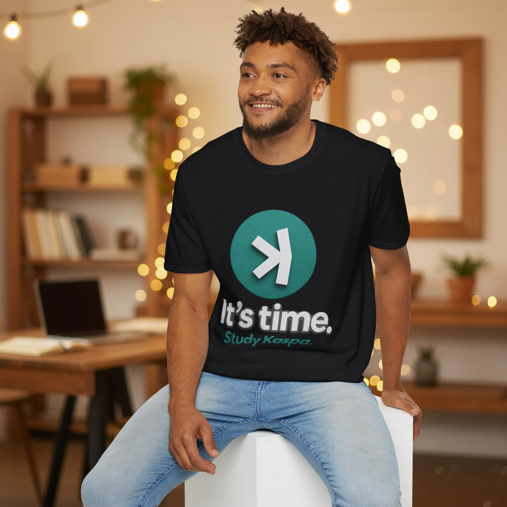 It's Time Kaspa T-Shirt — Crypto Logo Tee
