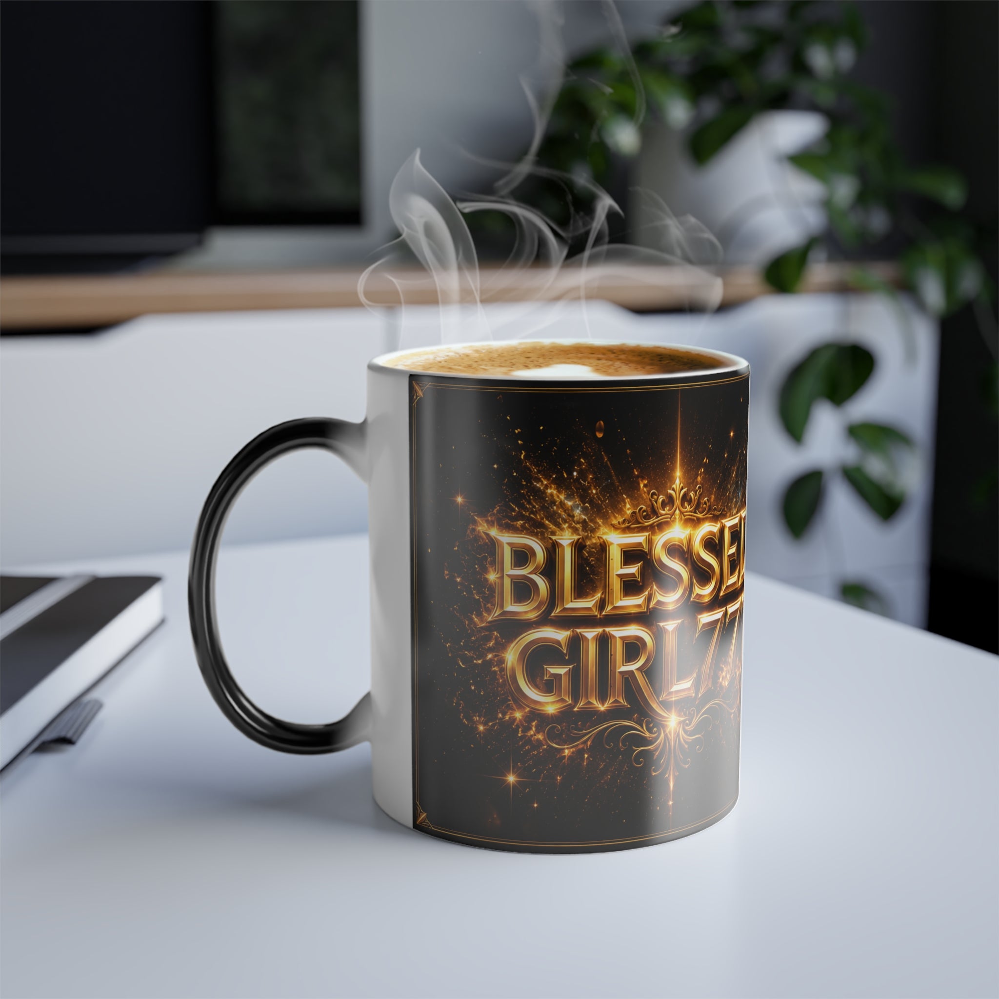 Blessed 777 Color-Changing Mug — Personalized Photo Magic Reveal (11 oz)