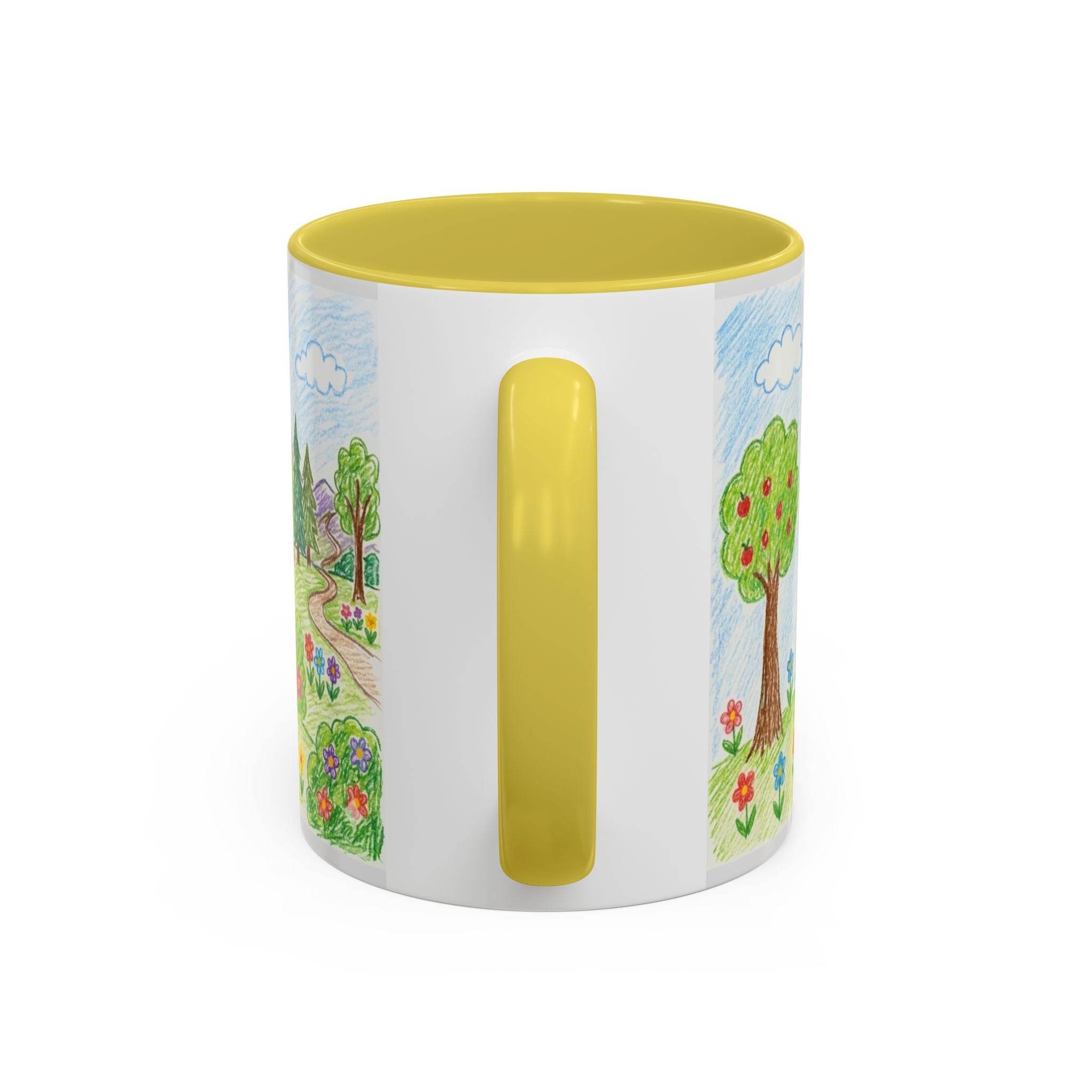 Crayon Family Home Drawing Mug | Colorful Ceramic Coffee Cup