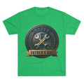 Father's Day Mechanics Badge Tee — Happy Father's Day Wrench & Hammer Crew Shirt