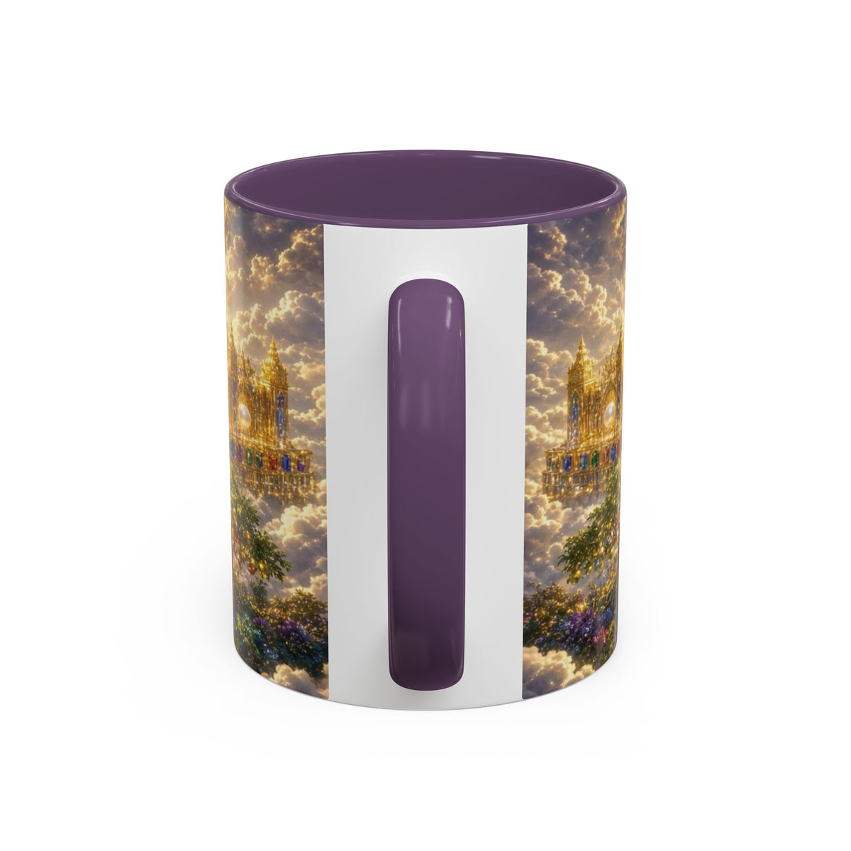 Heavenly City Christian Coffee Mug — Golden Celestial Paradise Design (11/15oz)