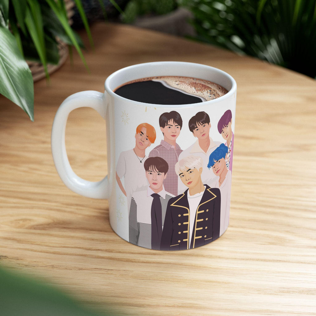 K-Pop Love Ceramic Mug, Cute Coffee Cup for Fans, Gifts for Birthdays, Holidays, Valentine's Day, 11oz, 15oz