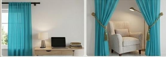 Coral Sheer Curtain Panel — Lightweight Semi-Transparent Window Drape