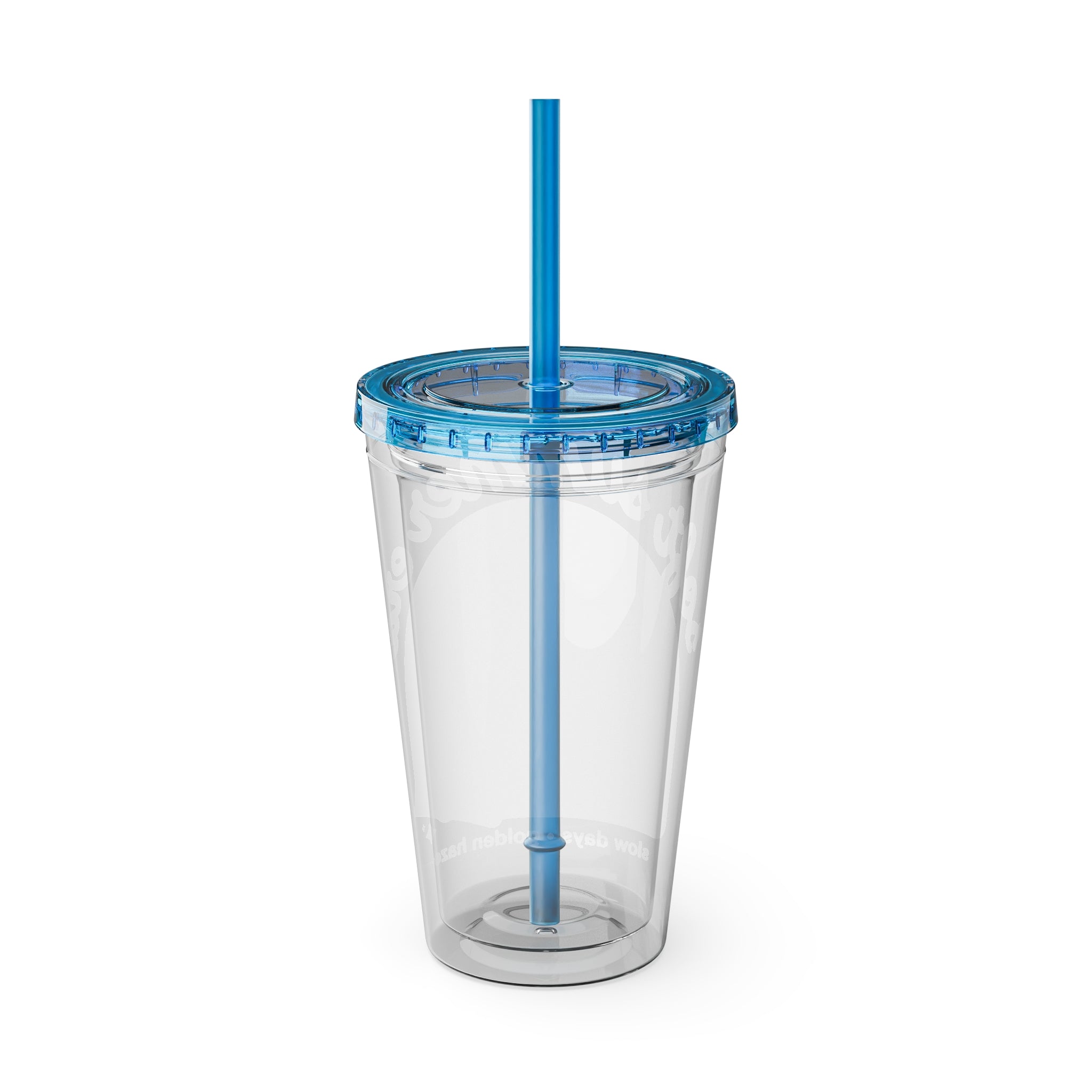 Soft Summer sunset beach drink illustration Tumbler