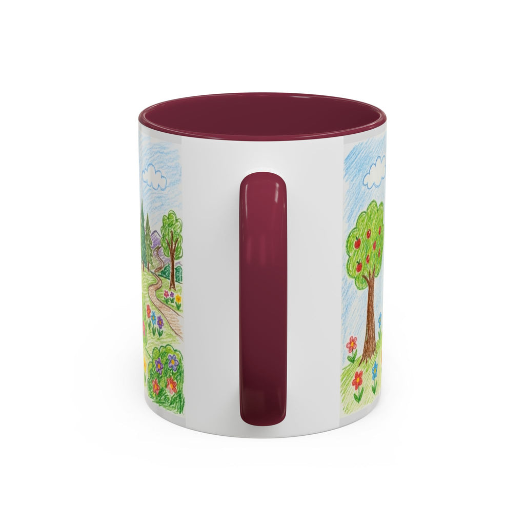 Crayon Family Home Drawing Mug | Colorful Ceramic Coffee Cup