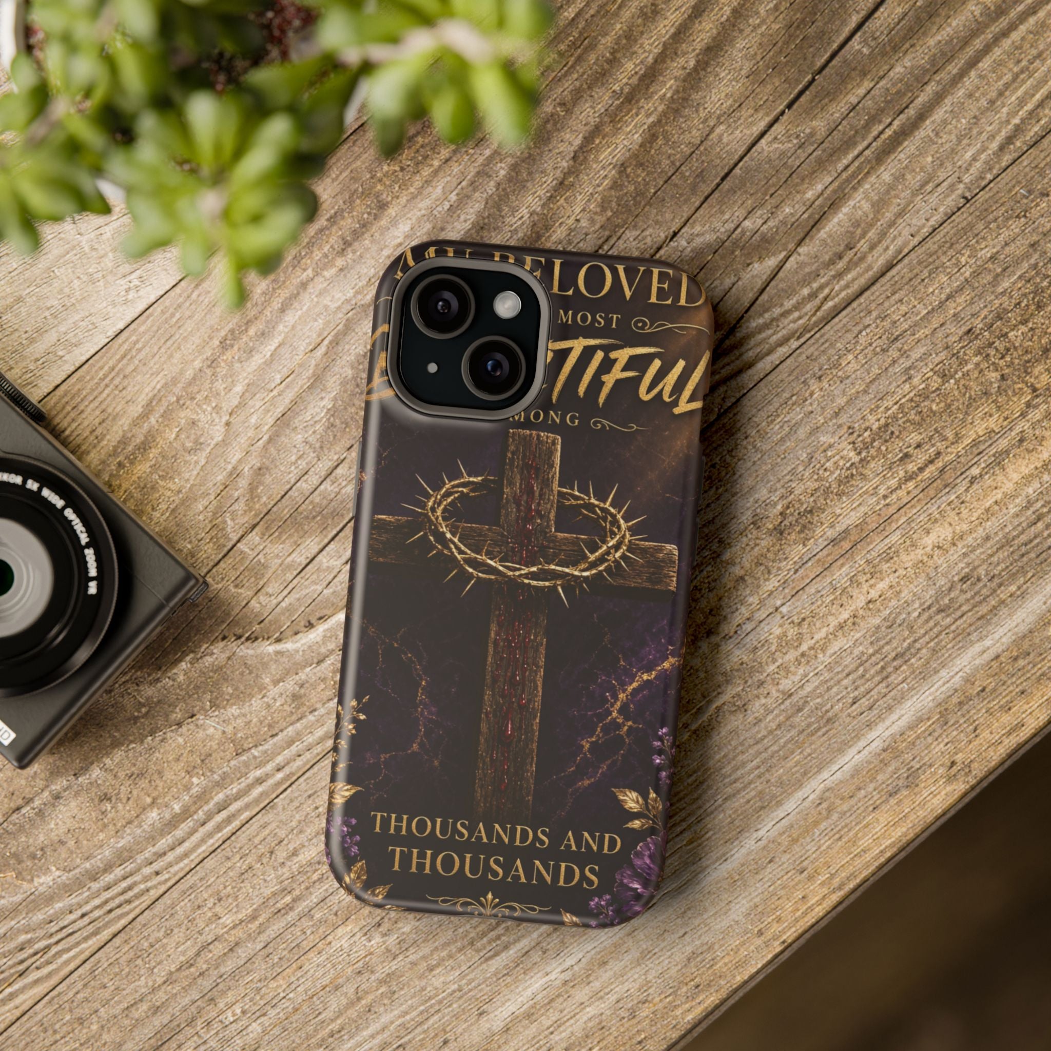 Christian Cross Magnetic Impact-Resistant Phone Case — "Beloved Most Beautiful" Scripture Design