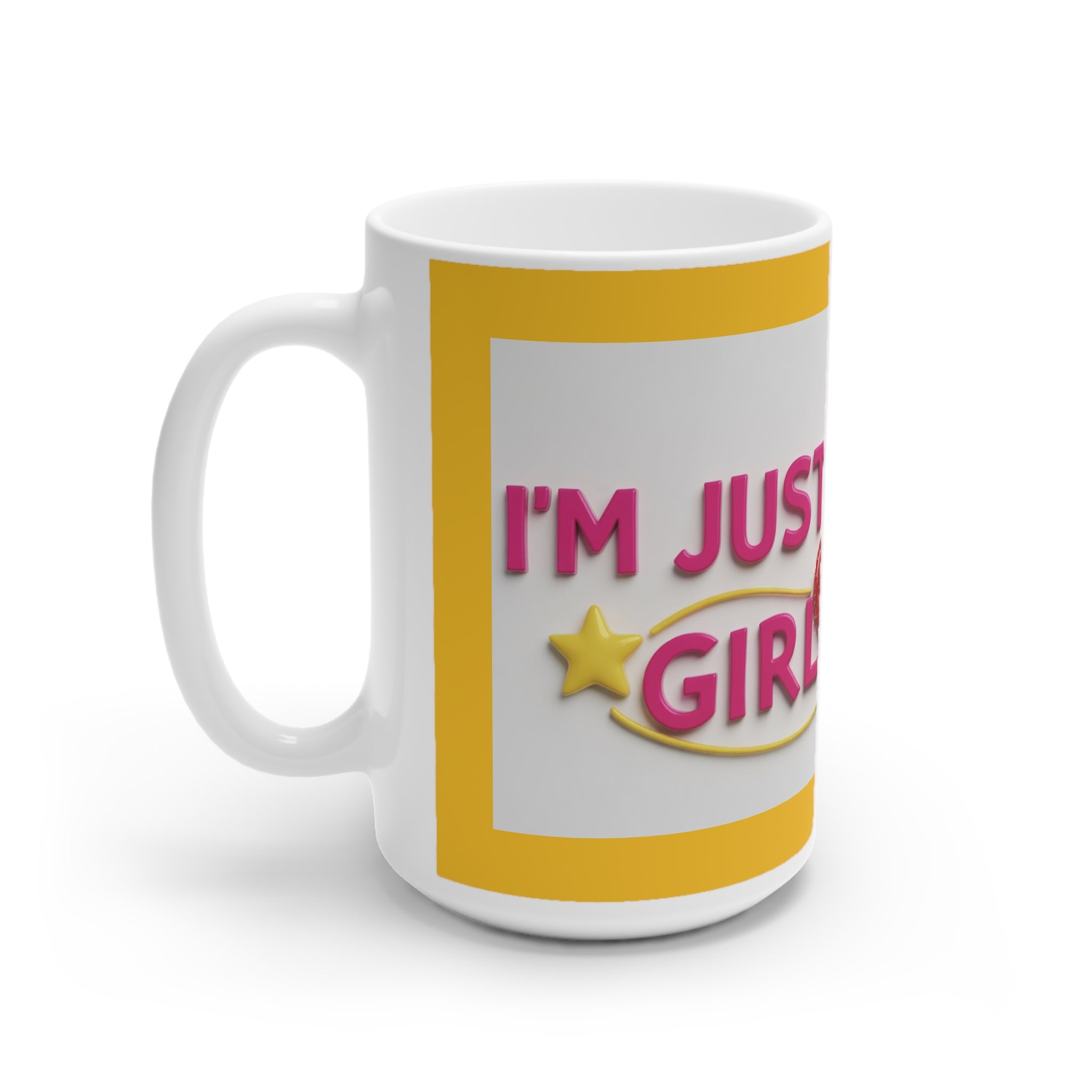 I'm Just a Girl Mug | Retro Glam Woman Illustration