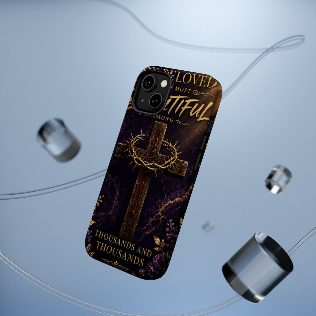 Christian Cross Magnetic Impact-Resistant Phone Case — "Beloved Most Beautiful" Scripture Design