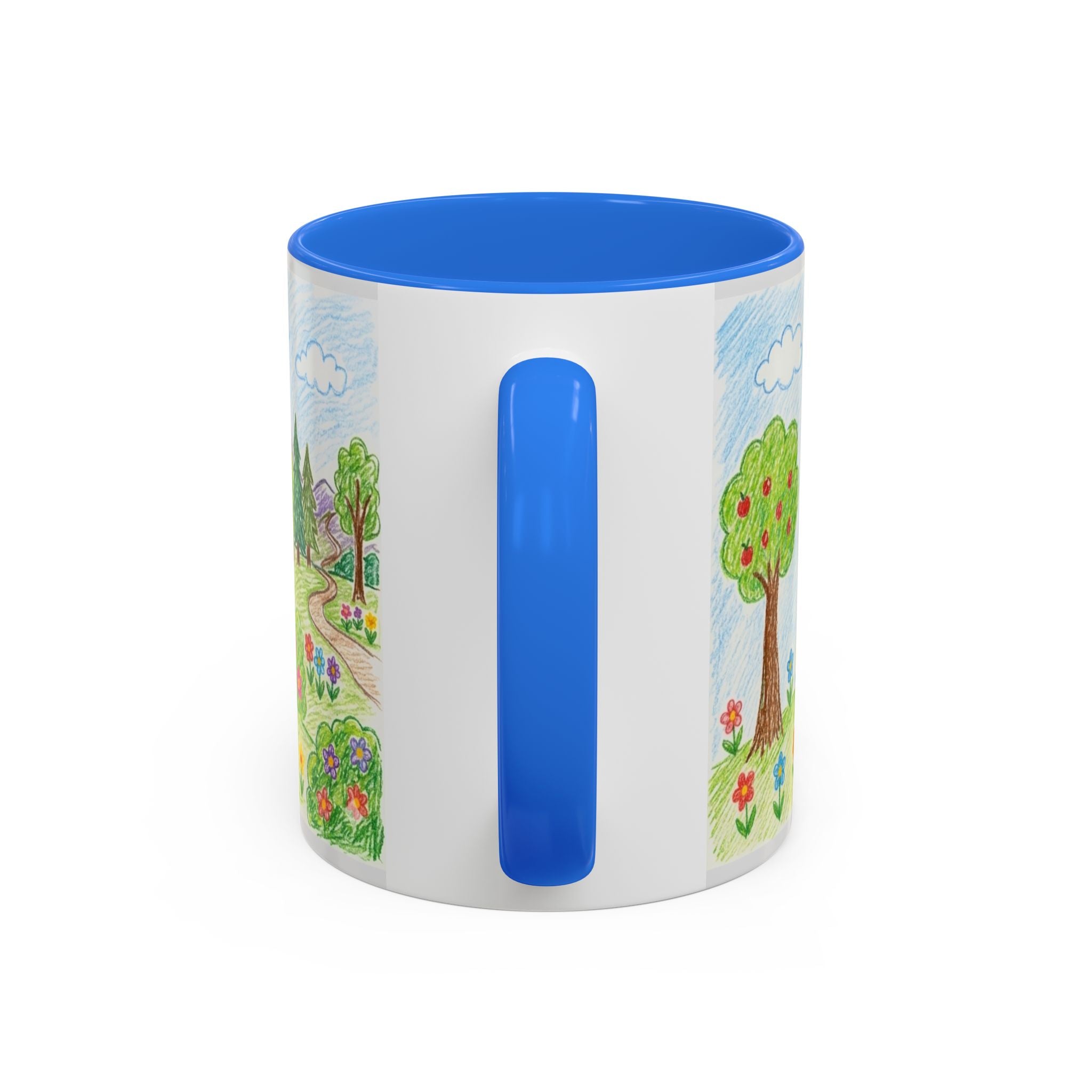 Crayon Family Home Drawing Mug | Colorful Ceramic Coffee Cup