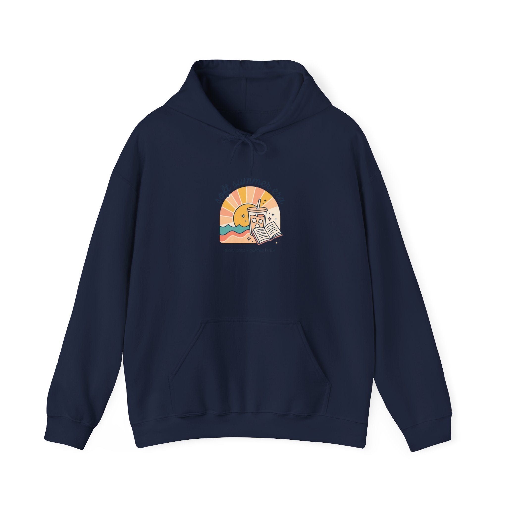 Sunny Retro Beach Scene Hoodie | summer aesthetic, coastal vibes