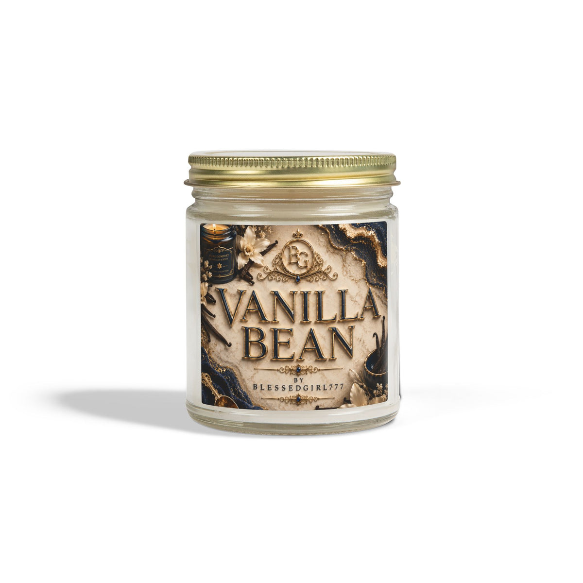 Vanilla Bean Coconut-Apricot Wax Candle (4oz & 9oz)