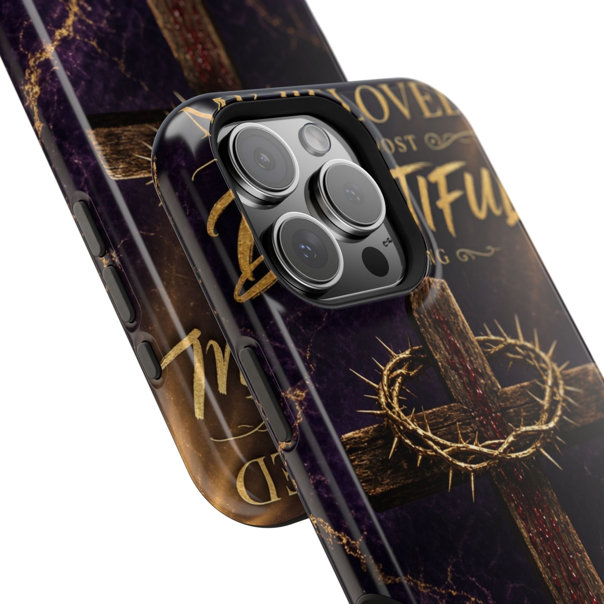 Christian Cross Magnetic Impact-Resistant Phone Case — "Beloved Most Beautiful" Scripture Design