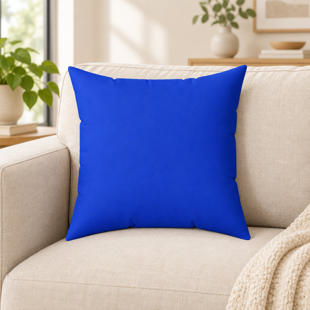 Royal Blue Throw Pillow | Solid Color | 16 × 16
