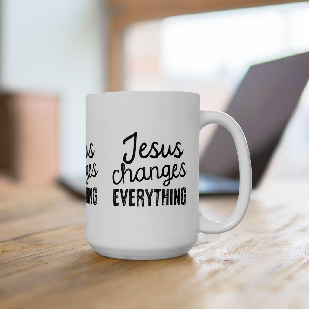Inspirational Faith Coffee Mug | Christian Bible Verse Gift, Encouragement Cup for Her & Him, 11oz & 15oz