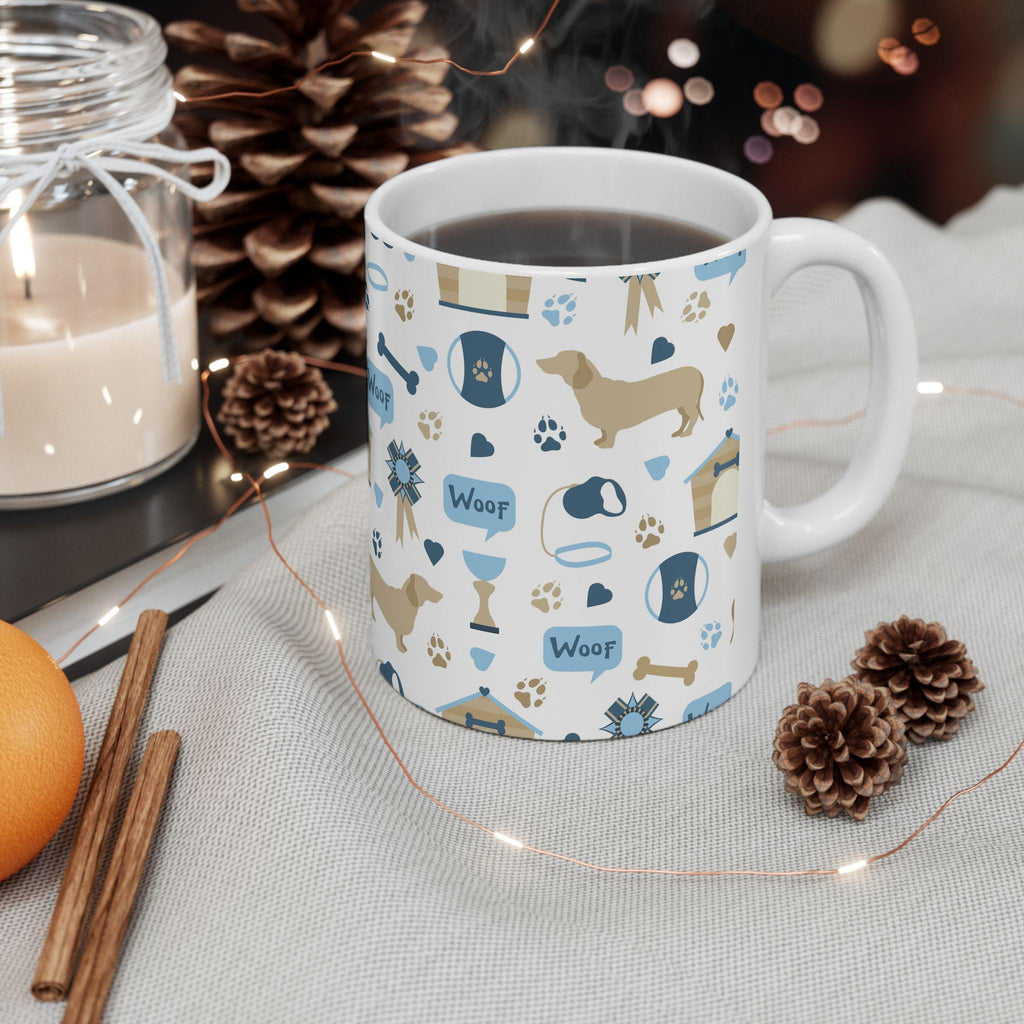 Whimsical Dog Art Coffee Mug | Colorful Dog Lover Gift, Vibrant Ceramic Cup for Pet Parents & Dog Moms