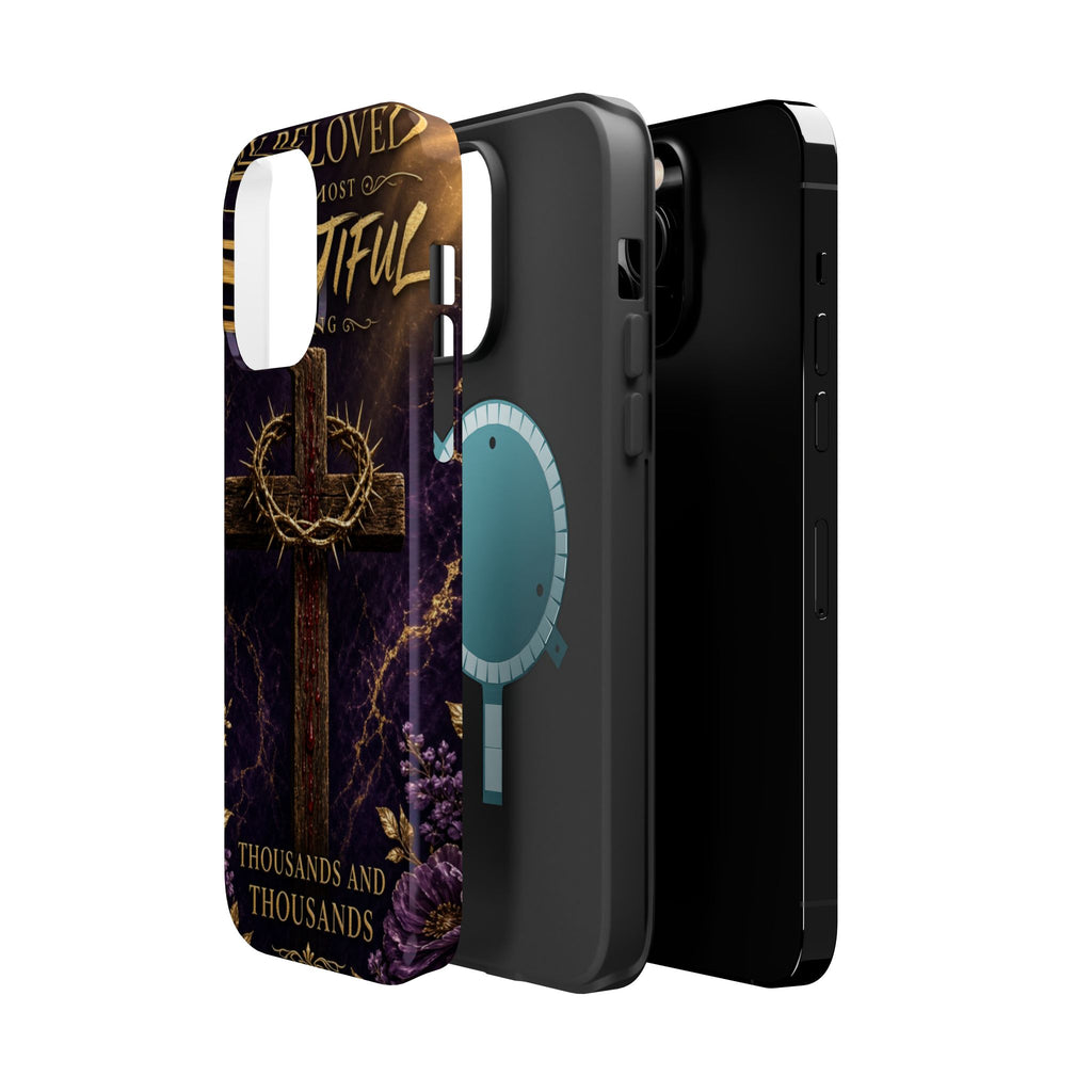 Christian Cross Magnetic Impact-Resistant Phone Case — "Beloved Most Beautiful" Scripture Design