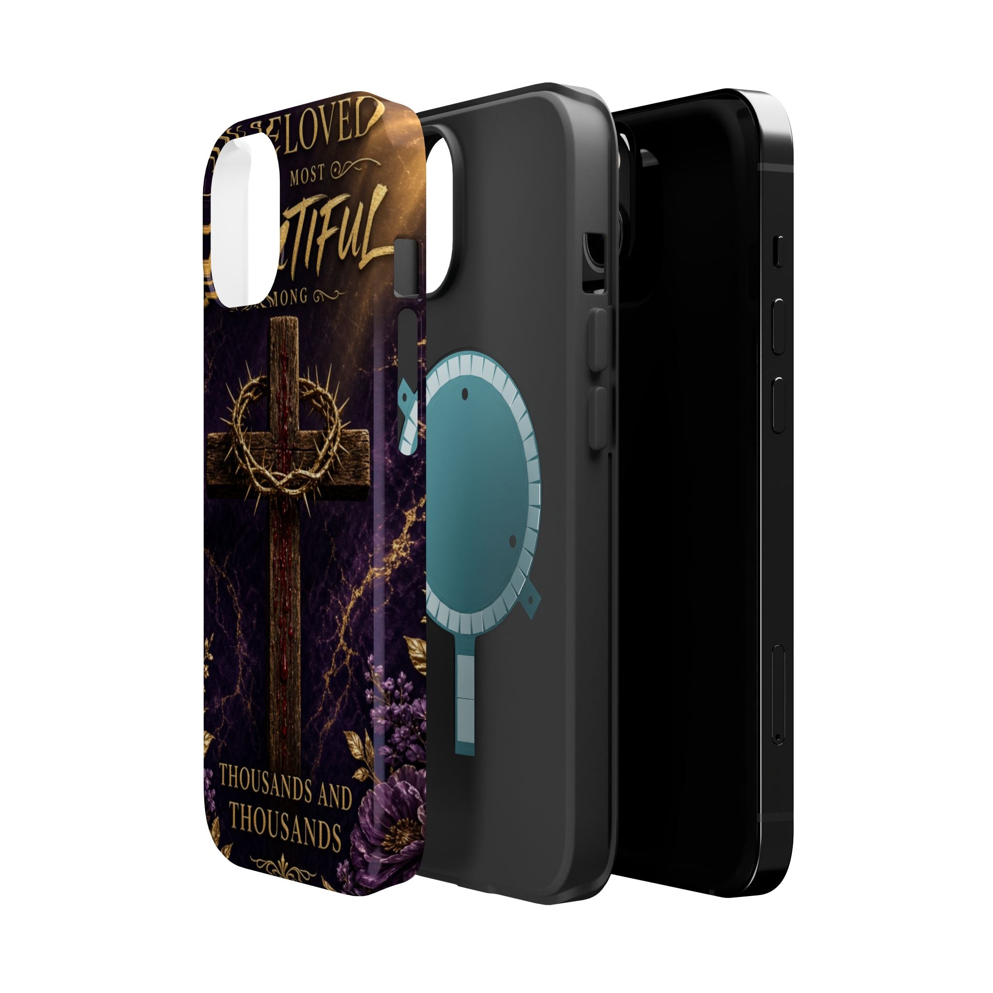 Christian Cross Magnetic Impact-Resistant Phone Case — "Beloved Most Beautiful" Scripture Design