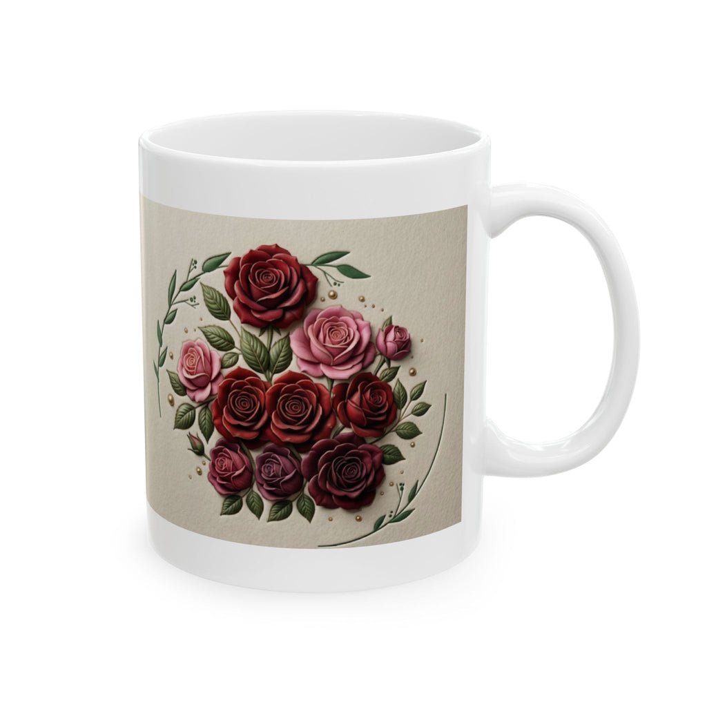 Vintage Rose Bouquet Mug | Floral Ceramic Coffee Cup