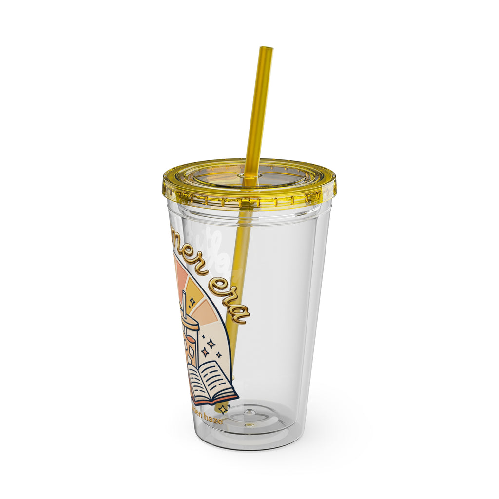 Soft Summer sunset beach drink illustration Tumbler