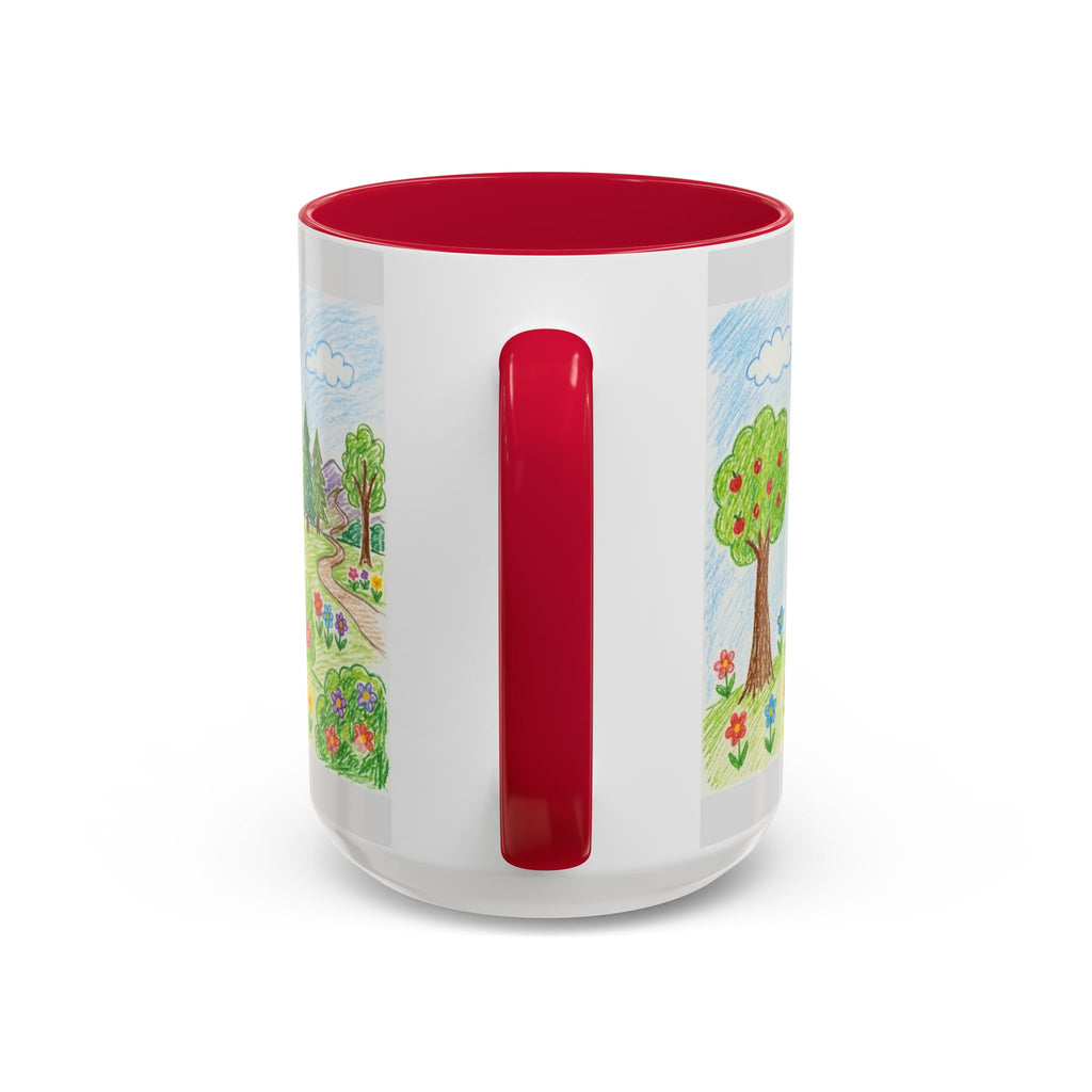 Crayon Family Home Drawing Mug | Colorful Ceramic Coffee Cup
