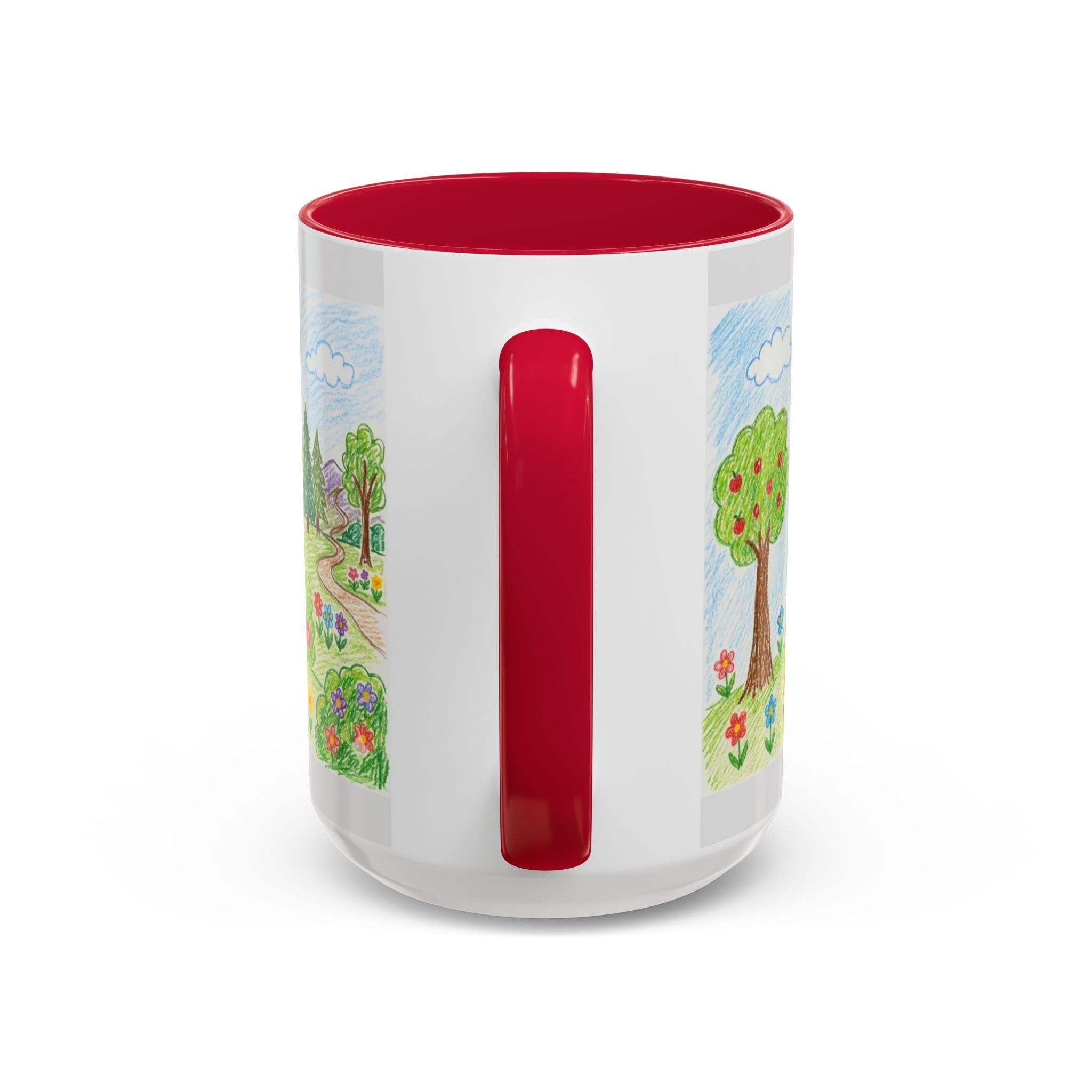 Crayon Family Home Drawing Mug | Colorful Ceramic Coffee Cup