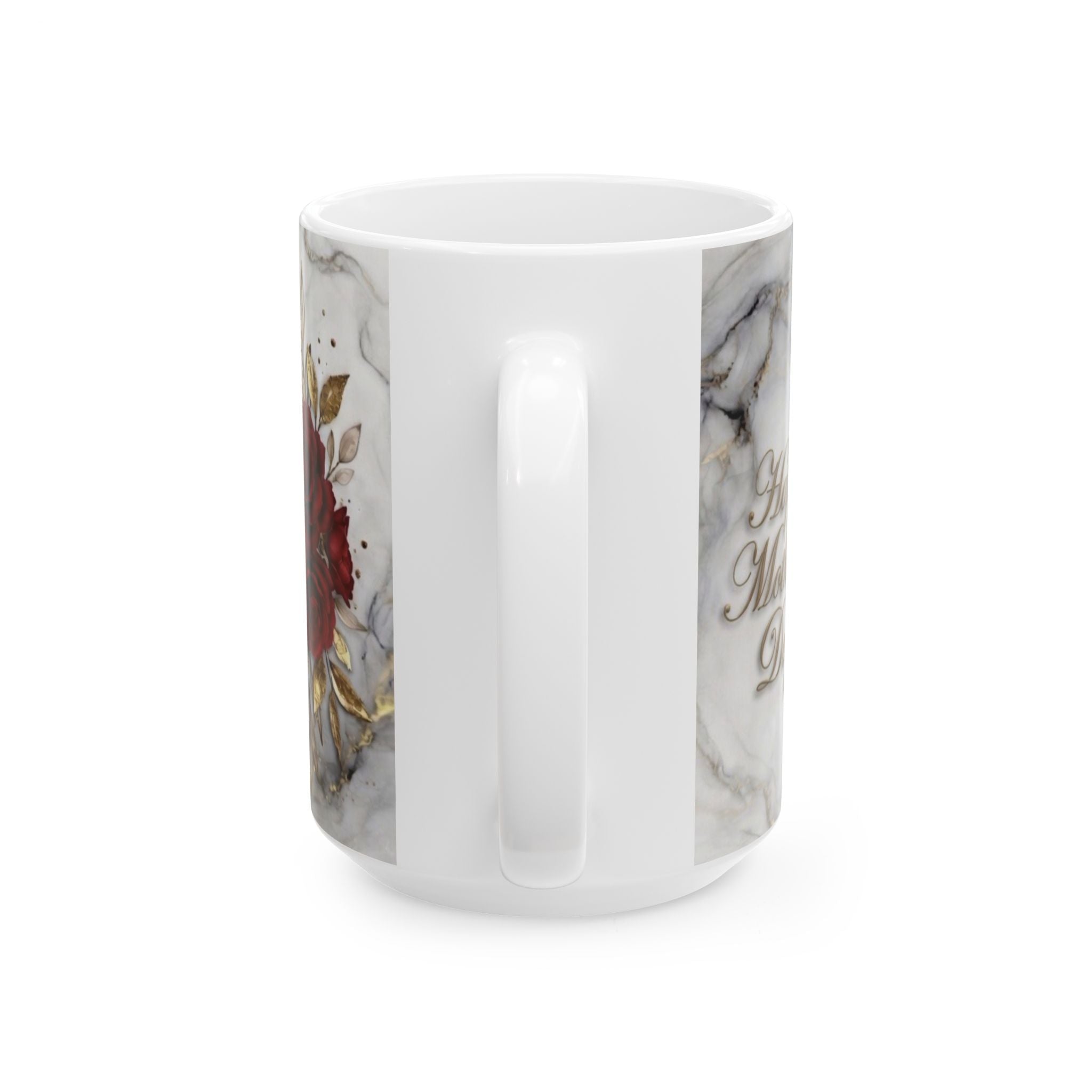 Marble Floral Photo Mug | Personalized Photo Coffee Mug